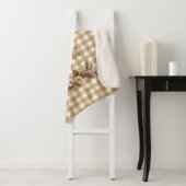 秋素朴パインコーンブラウンジンガムパーソナライズされた シェルパブランケット (インサイチュ)