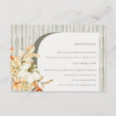 秋素朴パンプキンアーチフローラウェディングレセプション エンクロージャーカード (正面)