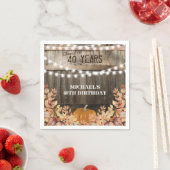 秋素朴パンプキンウェルカム誕生日 スタンダードカクテルナプキン (インサイチュ)