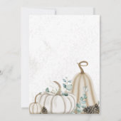 秋素朴パンプキングリーナリーディナーパーティー 招待状 (裏面)