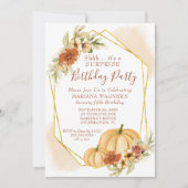 秋素朴パンプキンサプライズバースデーパーティー 招待状 (正面)