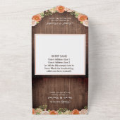 秋素朴パンプキンジャールライツ結婚ズ オールインワン招待状 (外側)