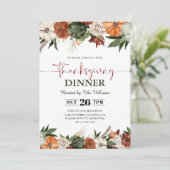 秋素朴パンプキンズサンクスギビングディナー 招待状 (スタンド正面)