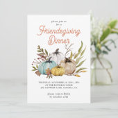 秋素朴パンプキンズフレンドリー招待状 招待状 (スタンド正面)