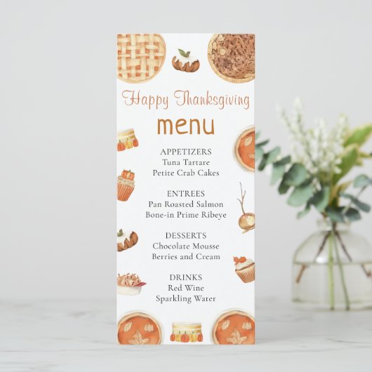 秋素朴パンプキンパイサンクスギビングディナーメニュー メニュー (スタンド正面)