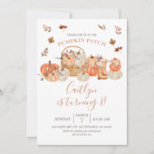 秋素朴パンプキンパッチ8thバースデーパーティー 招待状 (正面)