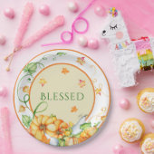 秋素朴パンプキンフローラ賛美感謝祭 ペーパープレート (パーティー)