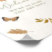 秋素朴パンプキンブライダルウェルカムサイン ポスター (角)