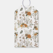 秋素朴パンプキンブライダルシャワーの恩恵 ギフトタグ (裏面)