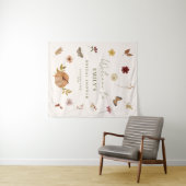 秋素朴パンプキンブライダルシャワーウェルカムバックドロップ タペストリー (インサイチュ(横))