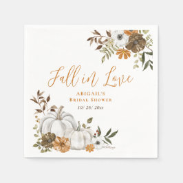 秋素朴パンプキンブライダルシャワー スタンダードカクテルナプキン