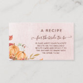 秋素朴パンプキンブライダルレシピ エンクロージャーカード (正面)