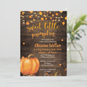 秋素朴パンプキンベビーシャワー招待状 招待状 (スタンド正面)