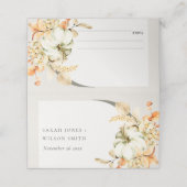 秋素朴パンプキンリーフィアーチフローラ結婚ズ プレイスカード (外部開封)