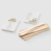 秋素朴パンプキンリーフィーフローラ結婚式 プログラム ハンドファン (組立なし)