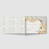 秋素朴パンプキンリーフェイフローラアー結婚チ ゲストブック (全面)