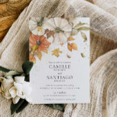 秋素朴パンプキン結婚式招待状 招待状