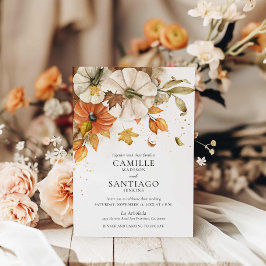 秋素朴パンプキン結婚式招待状 招待状