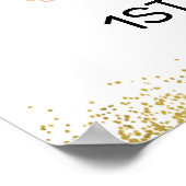 秋素朴パンプキン1stバースデーウェルカムサイン ポスター (角)