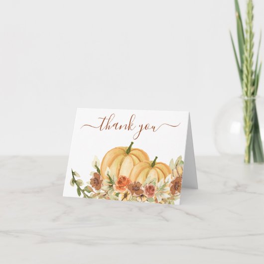 秋素朴パンプキン サンキューカード (正面)
