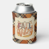 秋素朴ビーズバーンドオレンジプレイドプリント秋 缶クーラー (缶裏面)