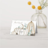 秋素朴ファームハウスヴィンテージパンプキンプレイスカード プレイスカード (裏面)