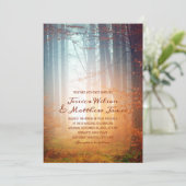 秋素朴フォレストブルゴーニュ秋の田舎の結婚式 招待状 (スタンド正面)