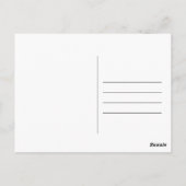 秋素朴フラワーワインレッド保存日付 ポストカード (裏面)