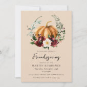 秋素朴フレンドリディナー招待状 招待状 (正面)