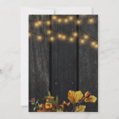 秋素朴フローラウッド75素晴らしい年の誕生日 招待状 (裏面)