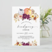 秋素朴フローラカボチャのスクリプトのフレンドシップ 招待状 (スタンド正面)