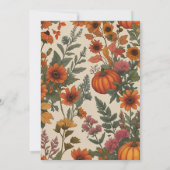 秋素朴フローラカボチャ – 秋の収穫草刈り 招待状 (裏面)