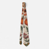秋素朴フローラカボチャ – 秋ハーベスト ネクタイ (裏面)