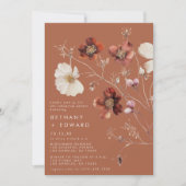 秋素朴フローラテラコッタリハーサルディナー 招待状 (正面)