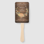 秋素朴フローラハーベストパンプキン結婚式 プログラム ハンドファン (正面)