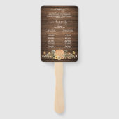 秋素朴フローラハーベストパンプキン結婚式 プログラム ハンドファン (裏面)