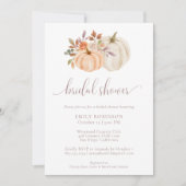 秋素朴フローラパンプキンブライダルシャワー 招待状 (正面)