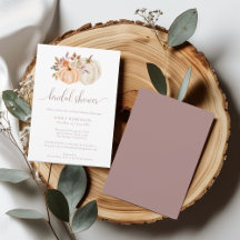 秋素朴フローラパンプキンブライダルシャワー