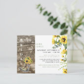秋素朴フローラブライダルシャワーひまわり ポストカード (スタンド正面)