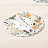 秋素朴フローラブライダルシャワー ペーパーコースター (アングル)