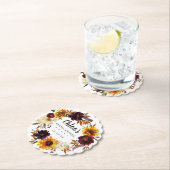 秋素朴フローラブライダルシャワー ペーパーコースター (インサイチュ)