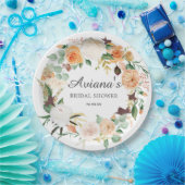 秋素朴フローラブライダルシャワー ペーパープレート (パーティー)