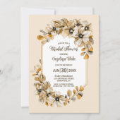 秋素朴フローラブライダルシャワー 招待状 (正面)