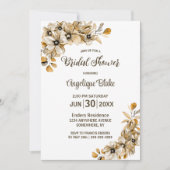 秋素朴フローラブライダルシャワー 招待状 (正面)