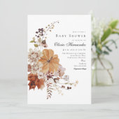 秋素朴フローラベビーシャワー 招待状 (スタンド正面)