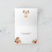 秋素朴フローラベビー服ベビシャワー折り畳み サンキューカード (内部)