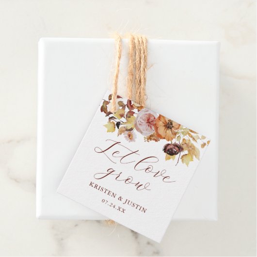 秋素朴フローララブリー結婚ズ・シーズ フェイバータグ (インサイチュ)