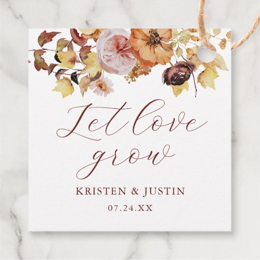 秋素朴フローララブリー結婚ズ・シーズ フェイバータグ (裏面)