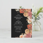 秋素朴フローラ両面結婚型 招待状 (スタンド正面)