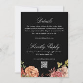 秋素朴フローラ両面結婚型 招待状 (裏面)